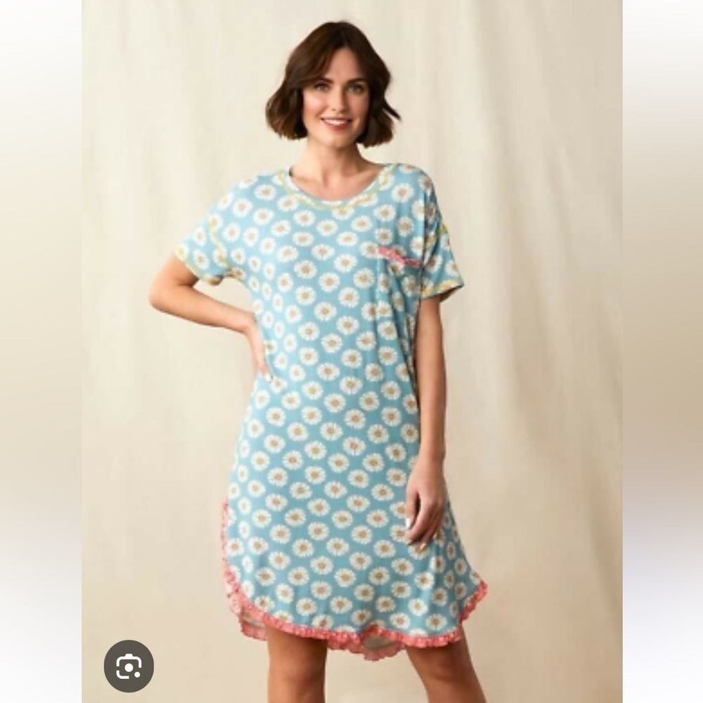 NWT Women’s Matilda Jane Enchanted Cora Daisy Night Gown Sz Sm Pink Ruffle NEW
